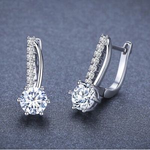 NWT STERLING SILVER Diamond Earrings